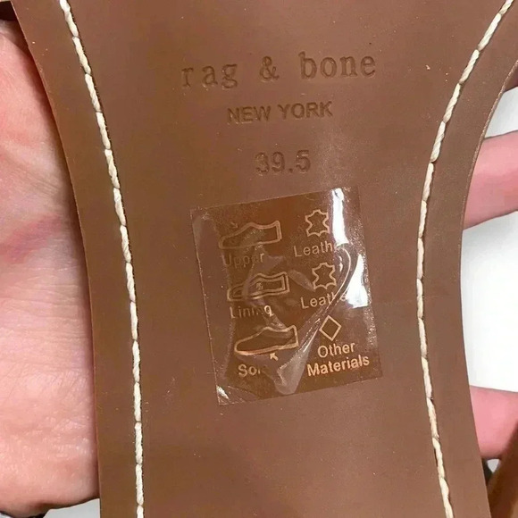 Rag & Bone Melrose Mid Mint Green Woven Leather Kitten Heel Sandal Size 9.5 - Picture 9 of 11